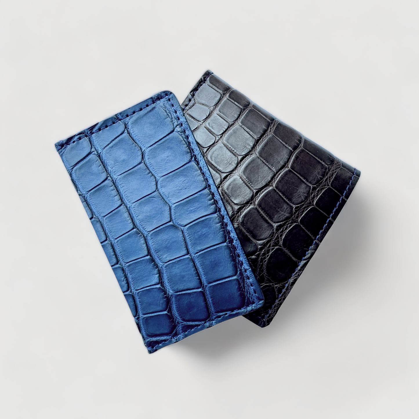 Alligator Card Holder - Cobalt Blue