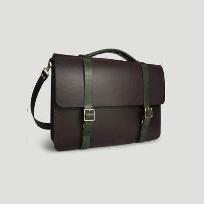 The Duotone - Dark Brown with Moss Green
