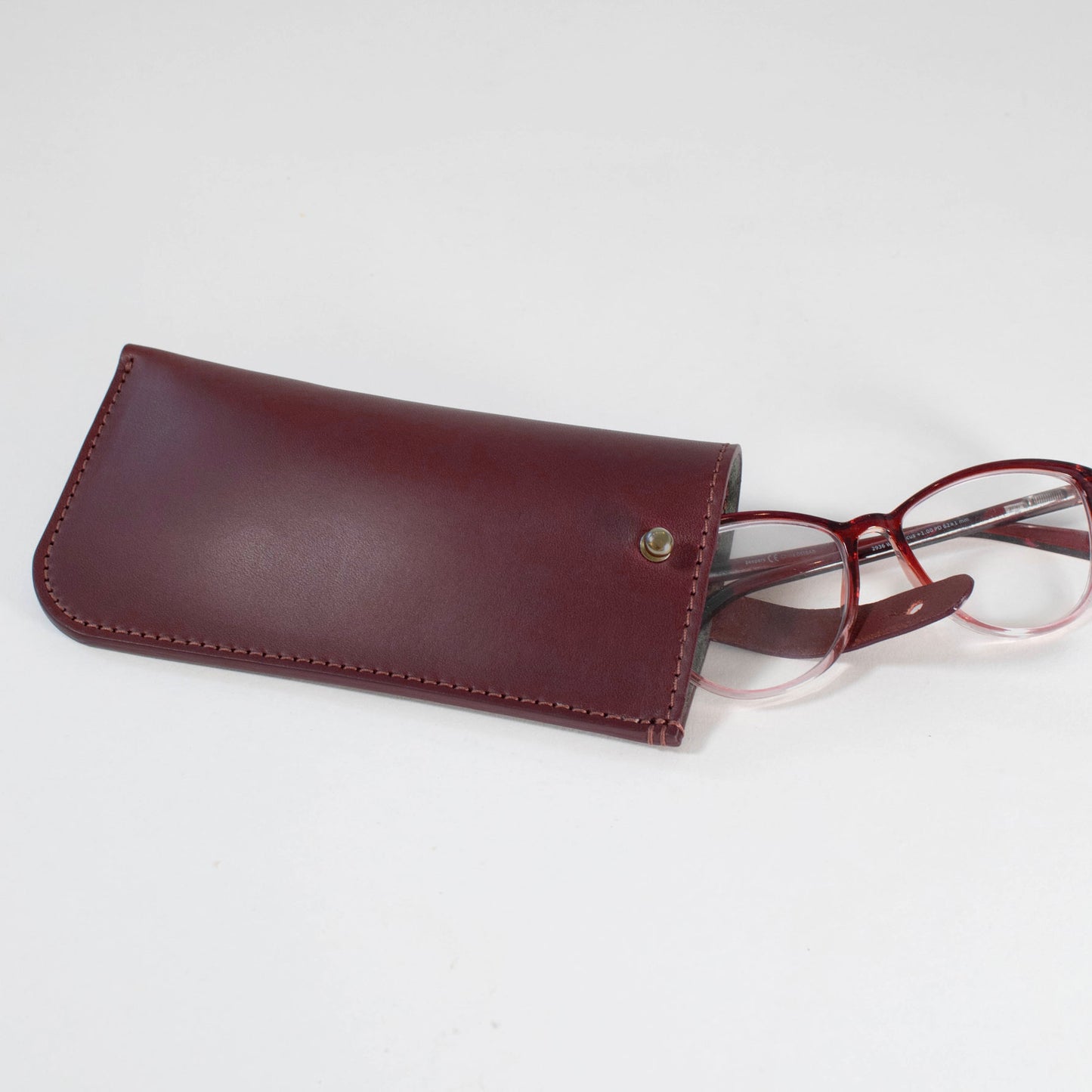 Eyewear Case - Burgundy English Bridle