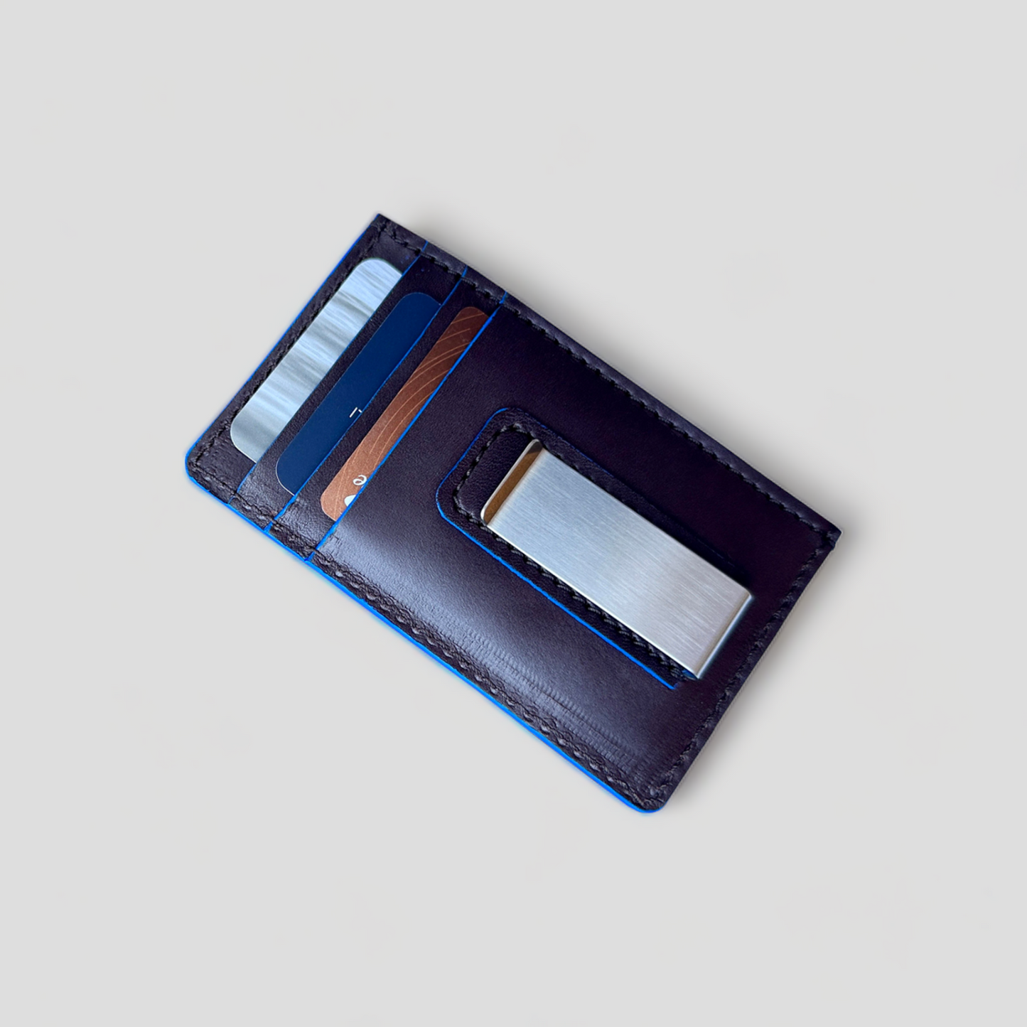 English Bridle Card Holder - Navy