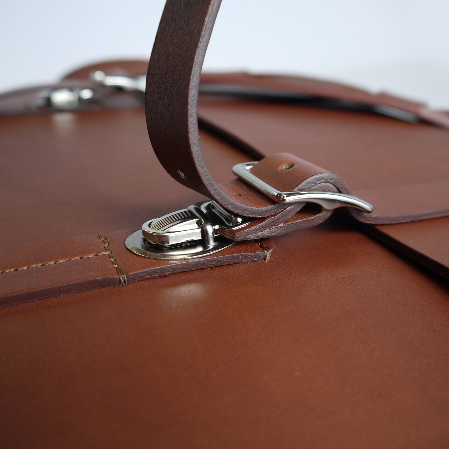 Leather best sale satchel strap