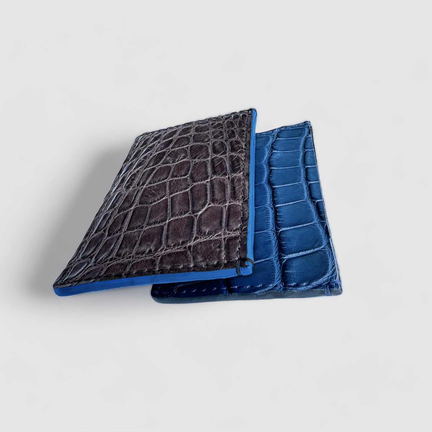 Alligator Card Holder - Cobalt Blue