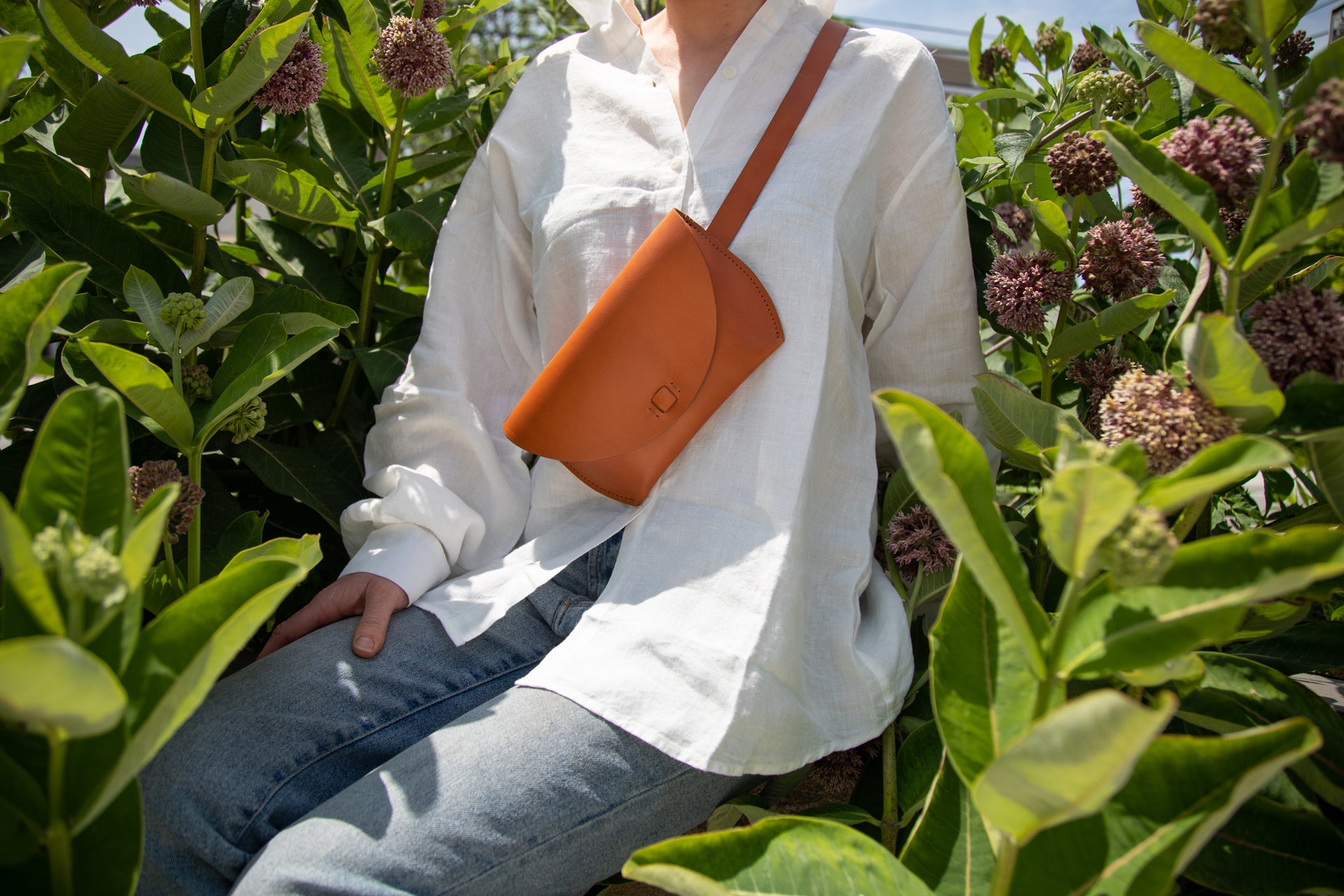 The Elly - Full Grain Vegetable Tanned Leather Belt Bag