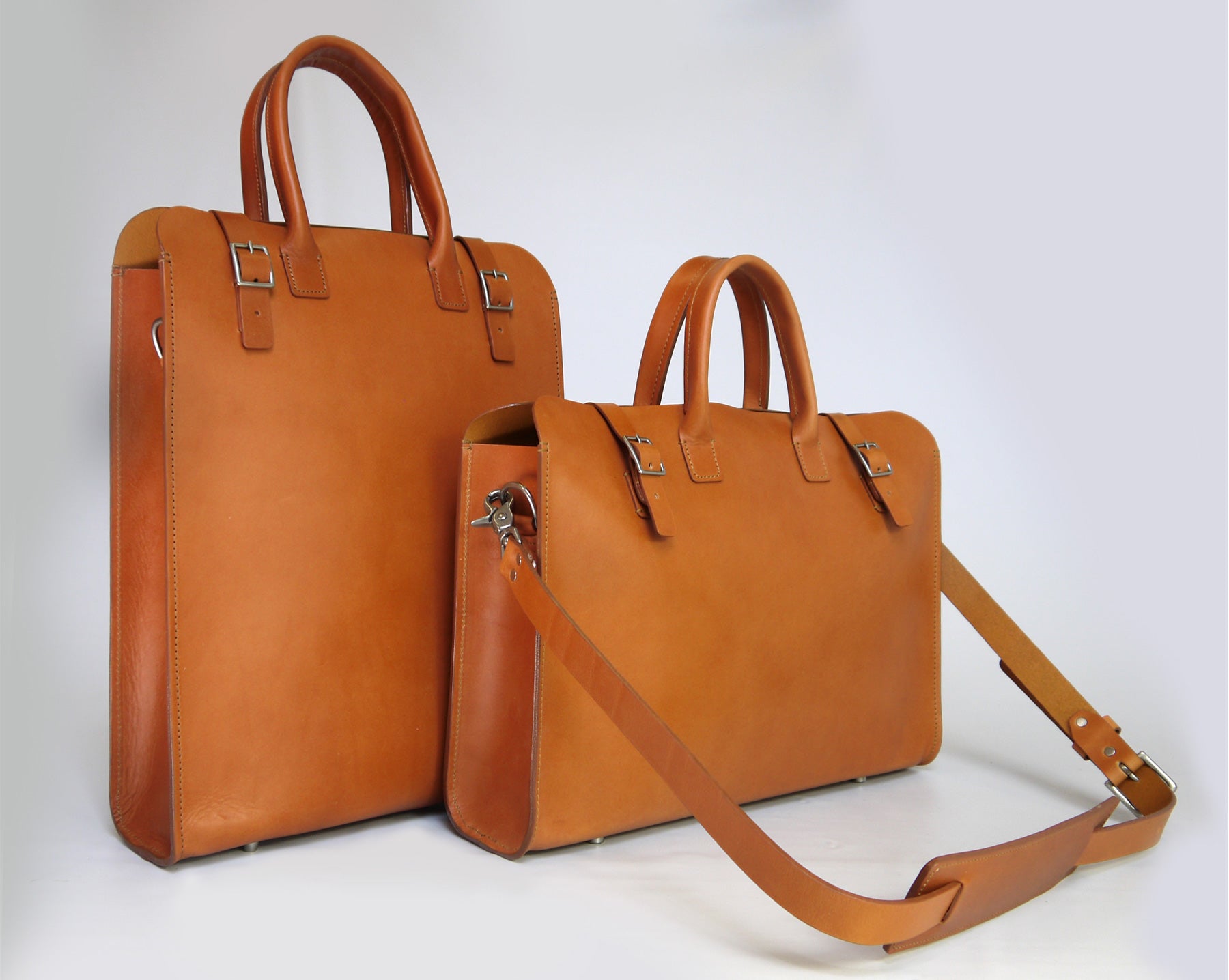 Cross Weave Design Full Grain Leather Laptop Bag