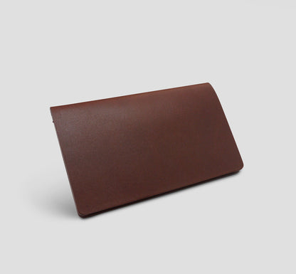Front of Brown Leather Bifold Card Holder