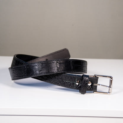 Black American Alligator Belt - Size 35