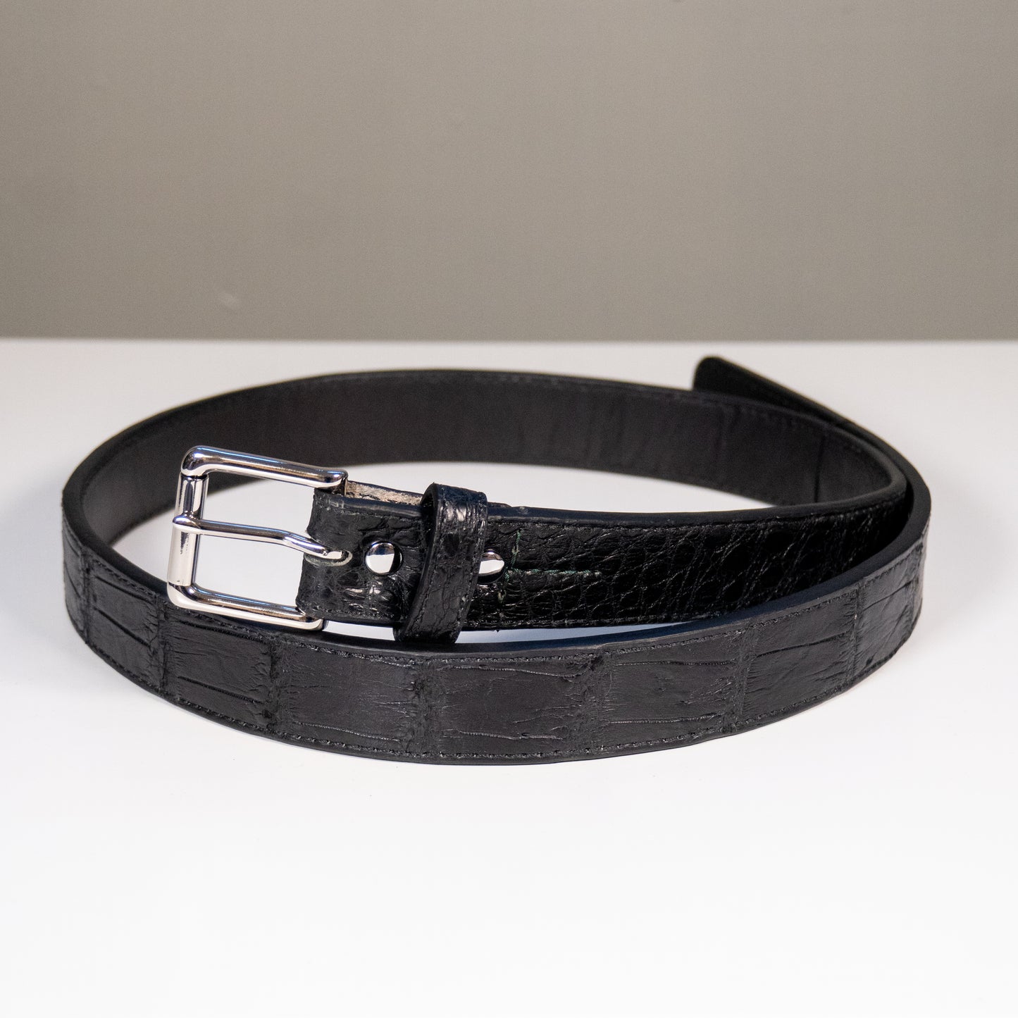 Black American Alligator Belt - Size 35