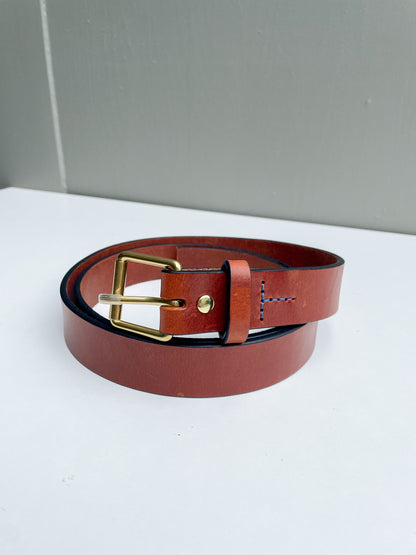 The Calyer - Medium Brown Harness with Brass Hardware
