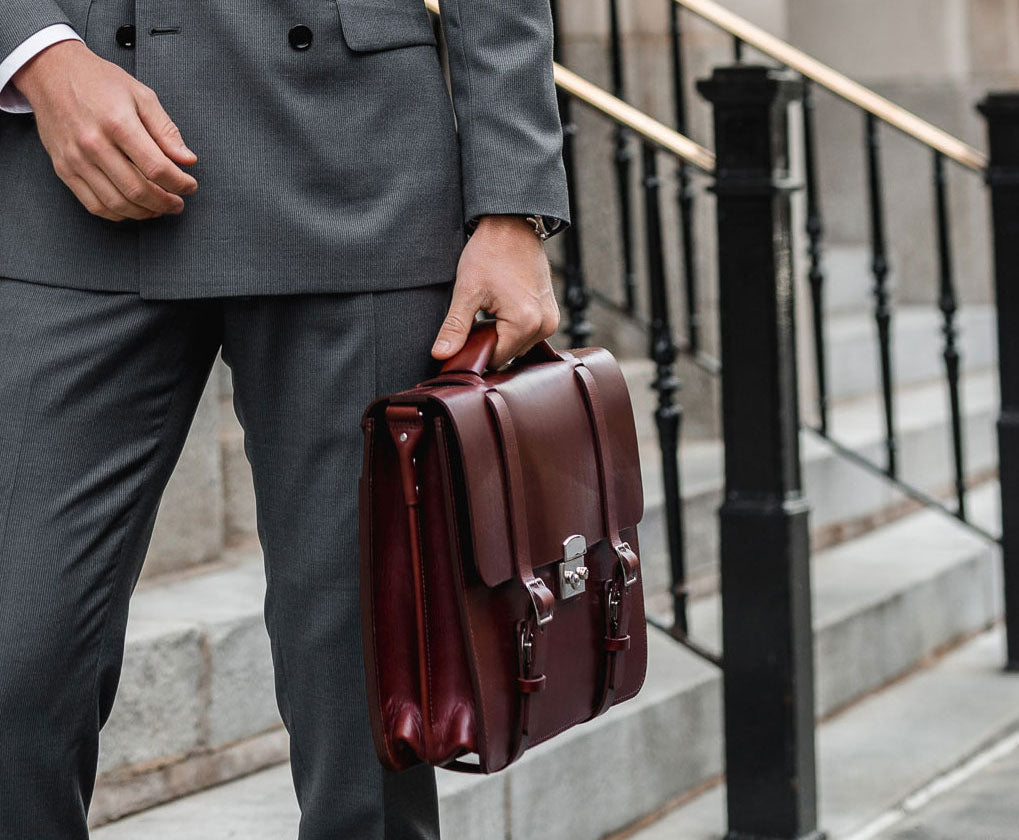 The Oxford Full Grain Vegetable Tanned Briefcase Basader