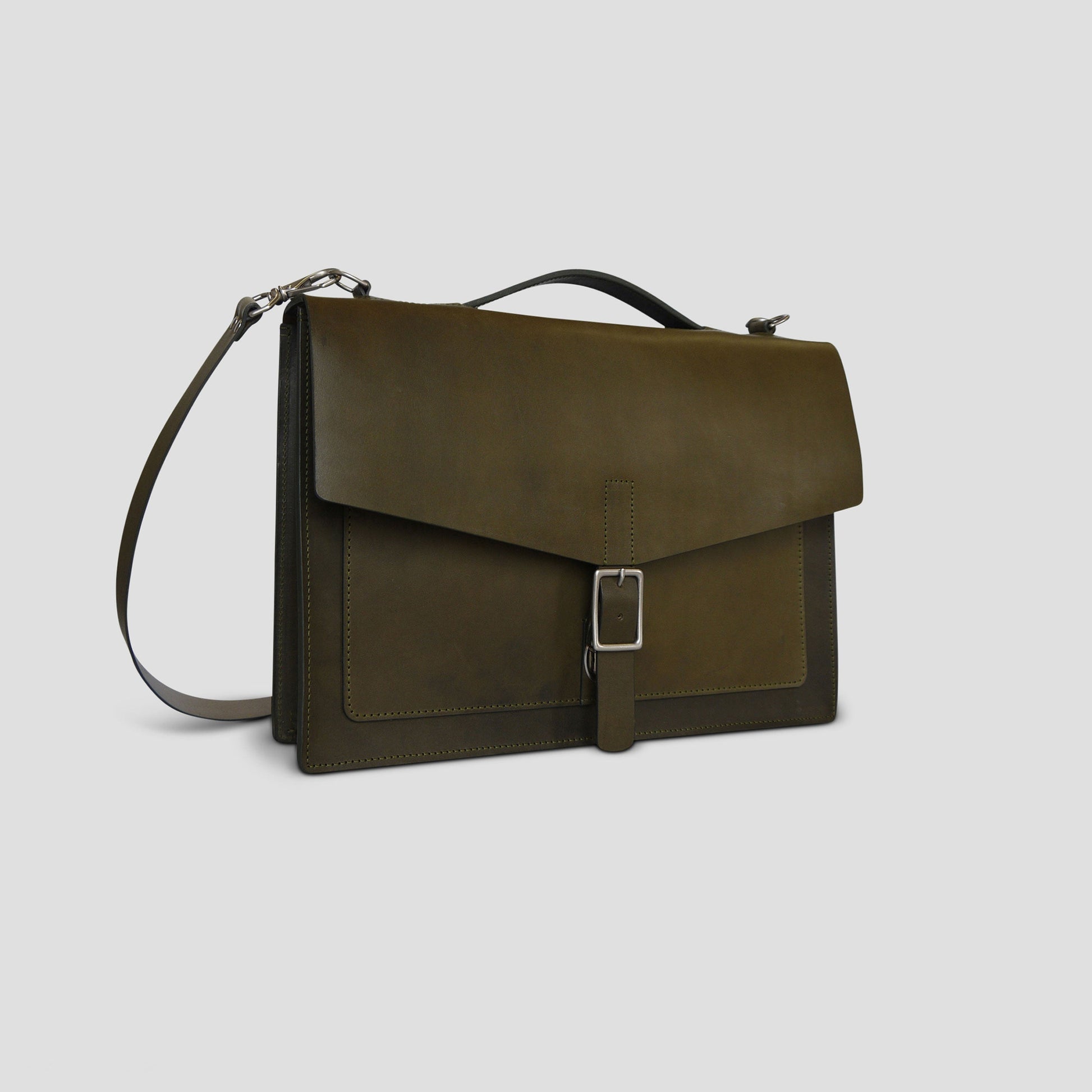 Vegetable Tanned Leather Cross Body Bag: 20-186